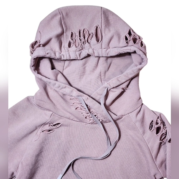 Alo Yoga Distressed Casual Hoodie Pullover Women Size Small - Picture 4 of 11